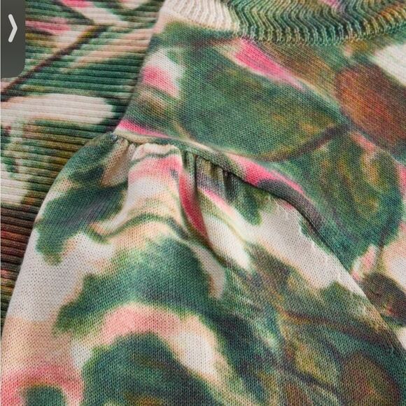 Sz. 6, NWT White Stuff Floral watercolor effect cotton Sweater, Easter - Picture 5 of 12